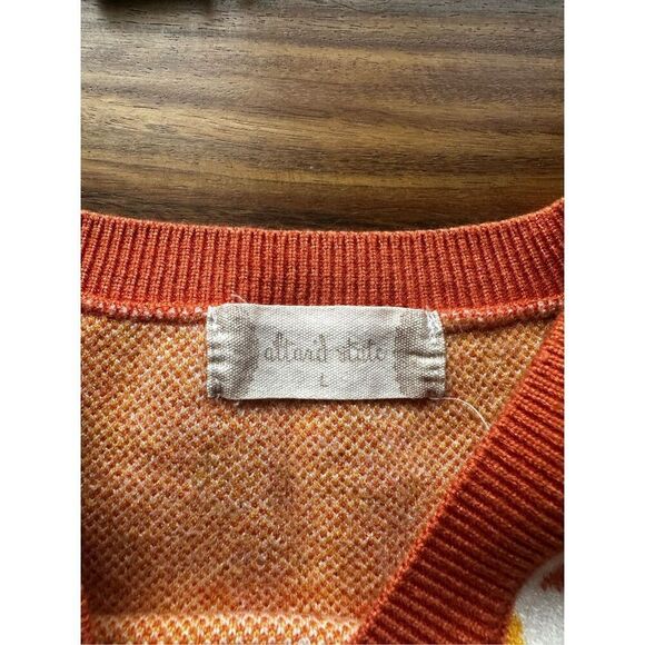 Altard State Orange Floral Sweater Vest Size Large - Picture 4 of 7